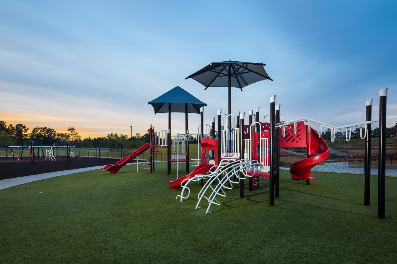 Synthetic grass playground by Southwest Greens of Fresno